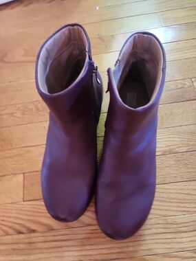 FITFLOP Pilar Platform Women’s Burgundy Ankle Boots - Classic Zip Closure